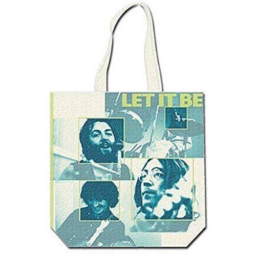 The Beatles Cotton Tote Bag Let it be with zip top