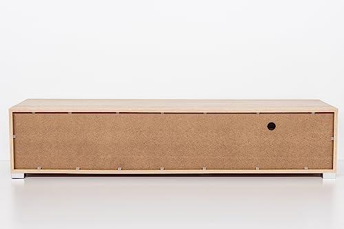 URBANIEN URBANIEN 60 Inch TV Stand Console Entertainment Center with Drawer, One Storage and Open Space Compartments. Accommodates up to 70 TV. Contemporary Style. Perfectly Match Any Living Room.