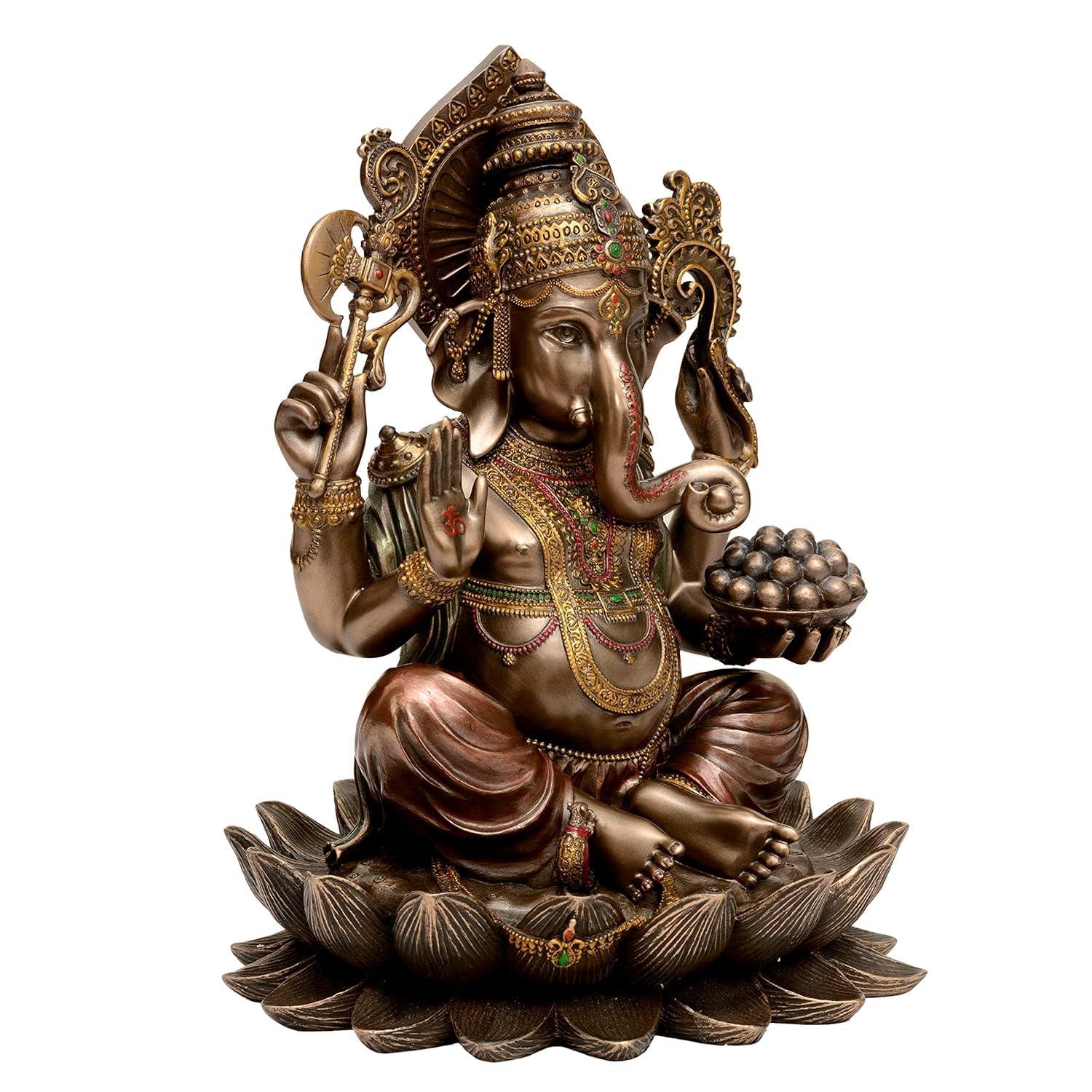 Dattatreya Dattatreya Bonded Bronze Ganesha Statue Ganpati Idol Ganesha Height : 12 inches