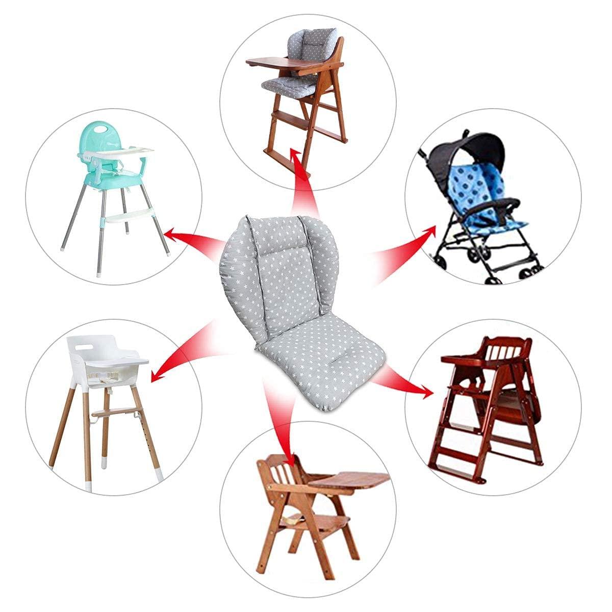 Kocpudu High Chair Cushion,High Chair Pad with 5-Point high Chair Belt