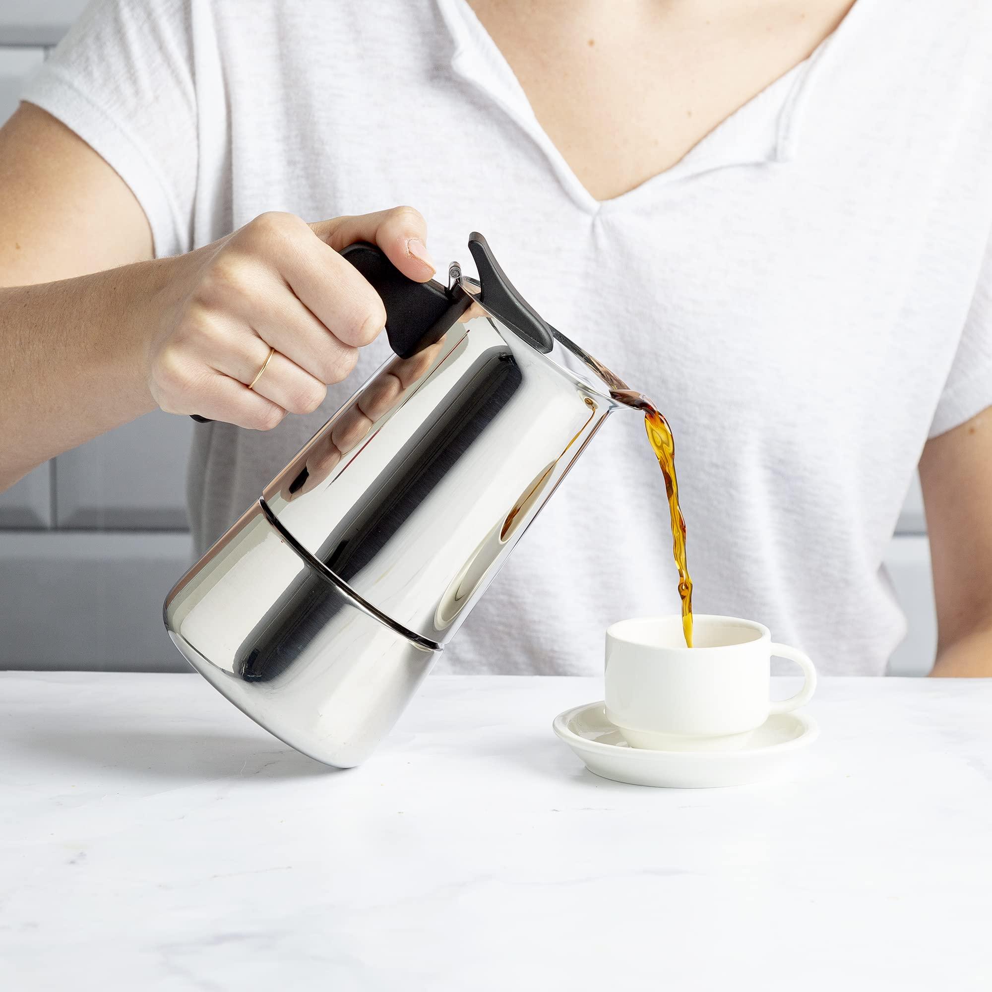 Primula Primula Premium Stainless Steel Stovetop Espresso and Coffee Maker, 6-Cup