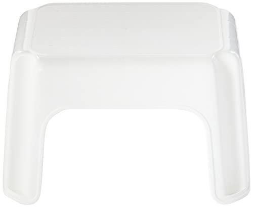 Rubbermaid Rubbermaid Step Stool, 9.5-Inch High, White, Plastic, Small Single Step Stool for Kids/Adults in Home/Kitchen/Laundry/Garage/Bathroom