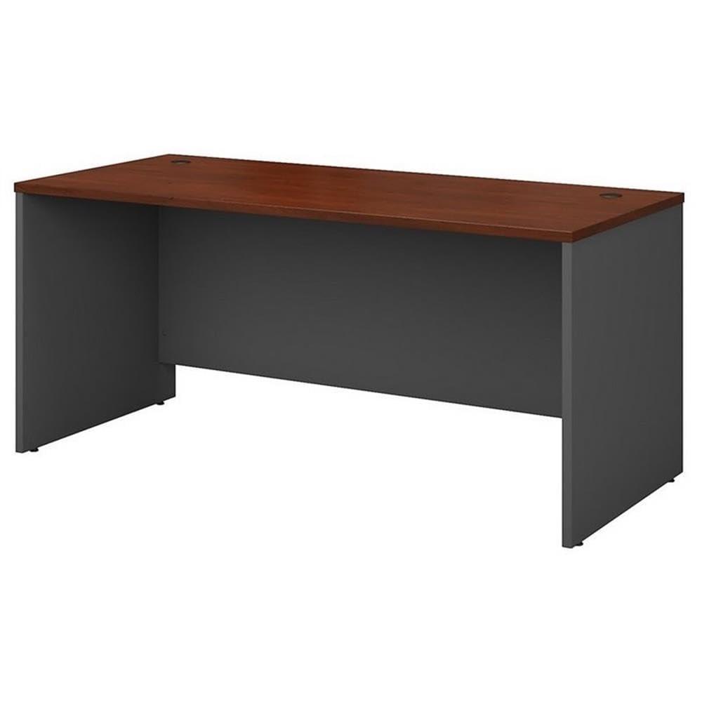 Bush Furniture Bush Furniture Series C 2 Piece 66\" Desk Shell and 3 Drawer Mobile Pedestal Set in Cherry