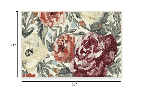RUGGABLE Ruggable Washable 2x3 Area Rug, Camellia Currant, Premium Rugs for Living Room, Bedroom, Kitchen, Office, Classroom with Gripper Non Slip Pad
