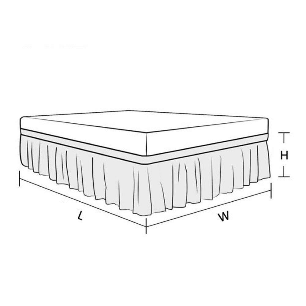 Shreem Linen Ruffled Bed Skirt Chocolate Queen Bed Skirt Hotel-Quality Ruffles for Queen Beds with 16\" Drop Queen Bedskirt with Platform 100% Microfiber Bed Skirts with Corner Split (Chocolate)