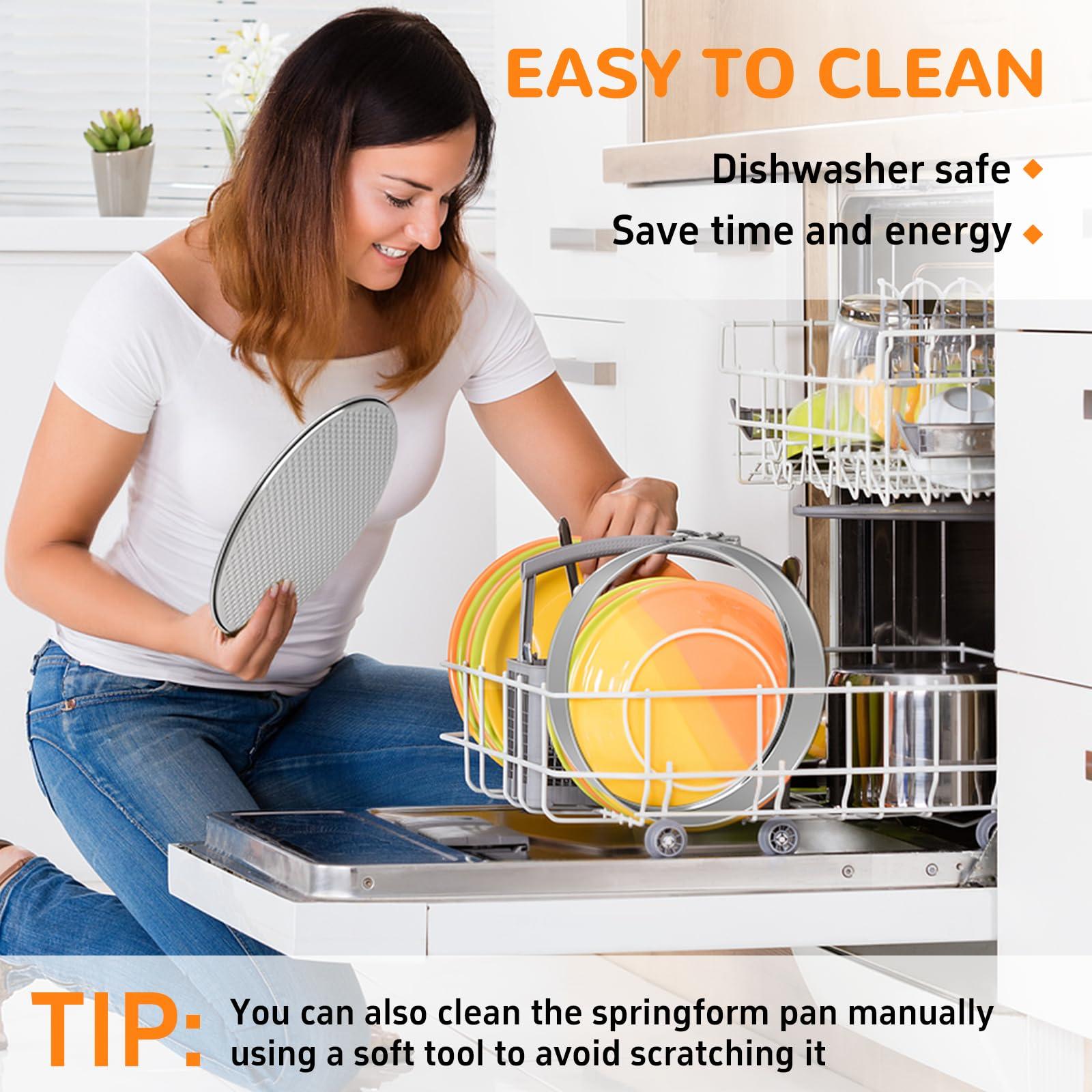 ZeroPone ZeroPone 9 Inch Springform Pan, Stainless Steel Cheesecake Pan, Nonstick Springform Cake Pan with Removable Bottom, Round Cake Pan For Baking, Spring Form Pan for Cheesecake