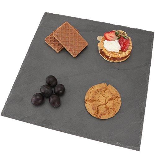 Creative Home Creative Home Natural Slate Stone 12\" x 12\" Cheese Board, Serving Platter