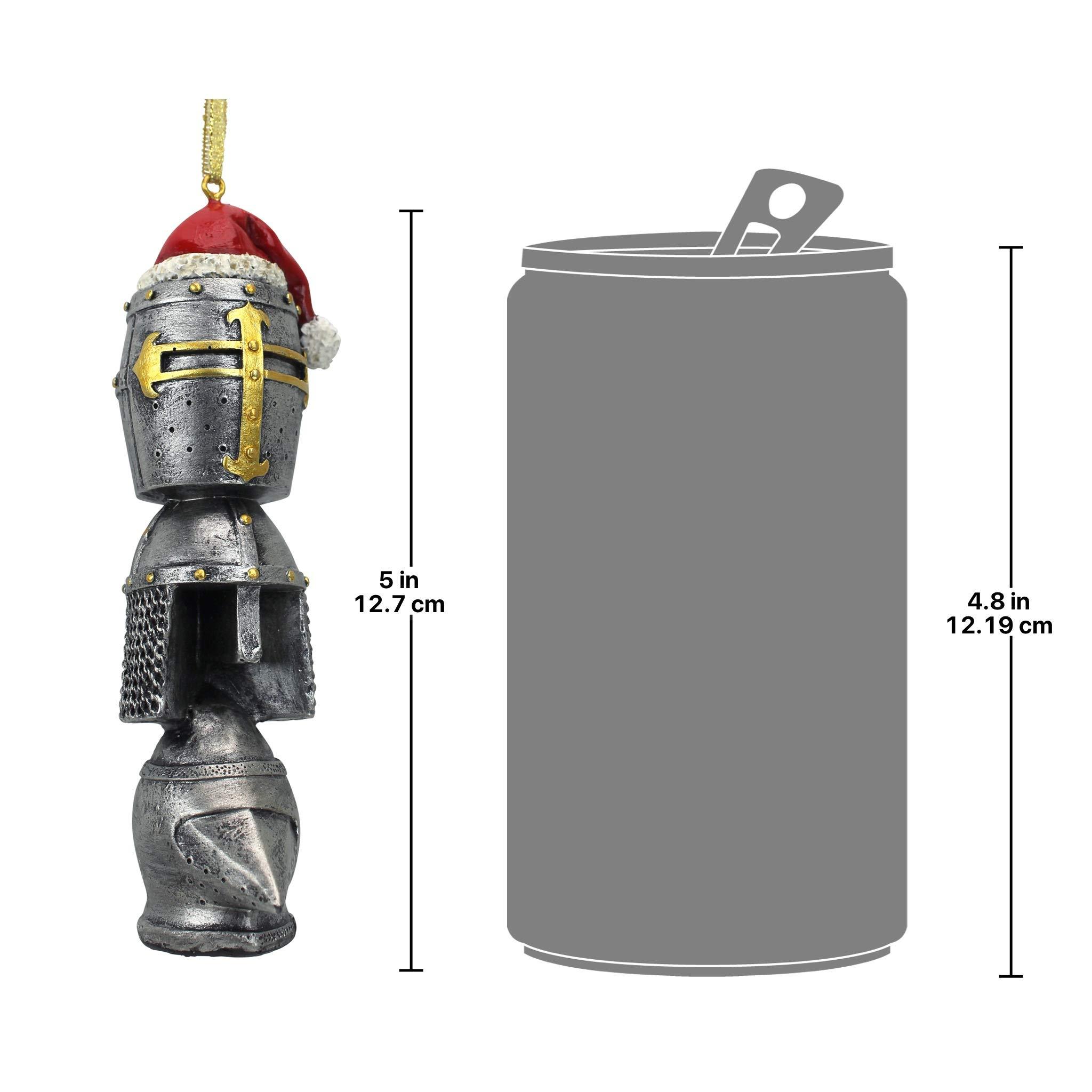 Design Toscano Christmas Tree Ornaments Medieval Helm Holiday Knight Helmet Armor Totem Statue