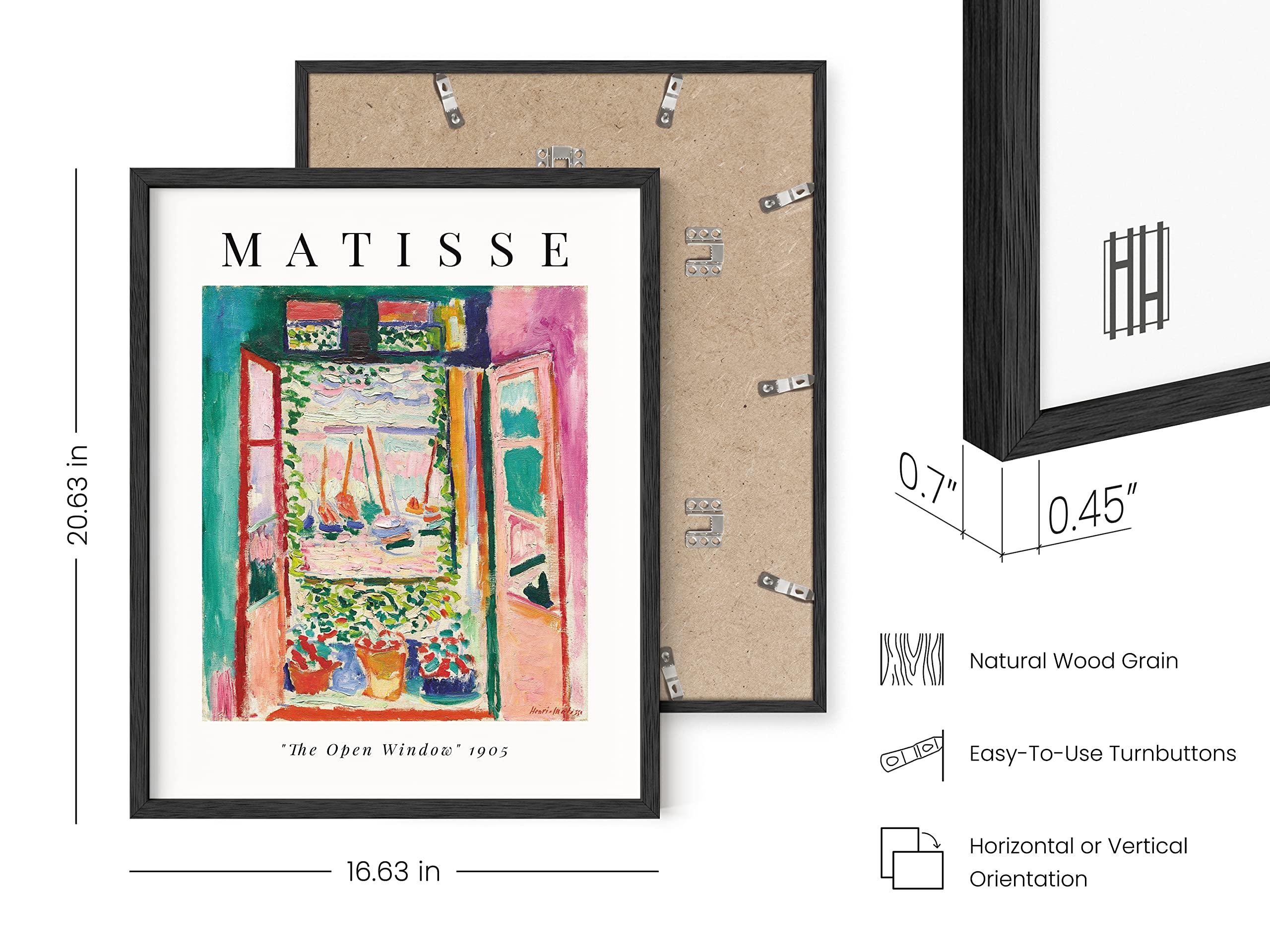 HAUS AND HUES HAUS AND HUES Matisse Wall Art - Set of 3 Artist Prints 3 Piece Wall Art, Henri Matisse Wall Art, Wall Art Set of 3 Mattise Art (Beige Frame, 16x20)