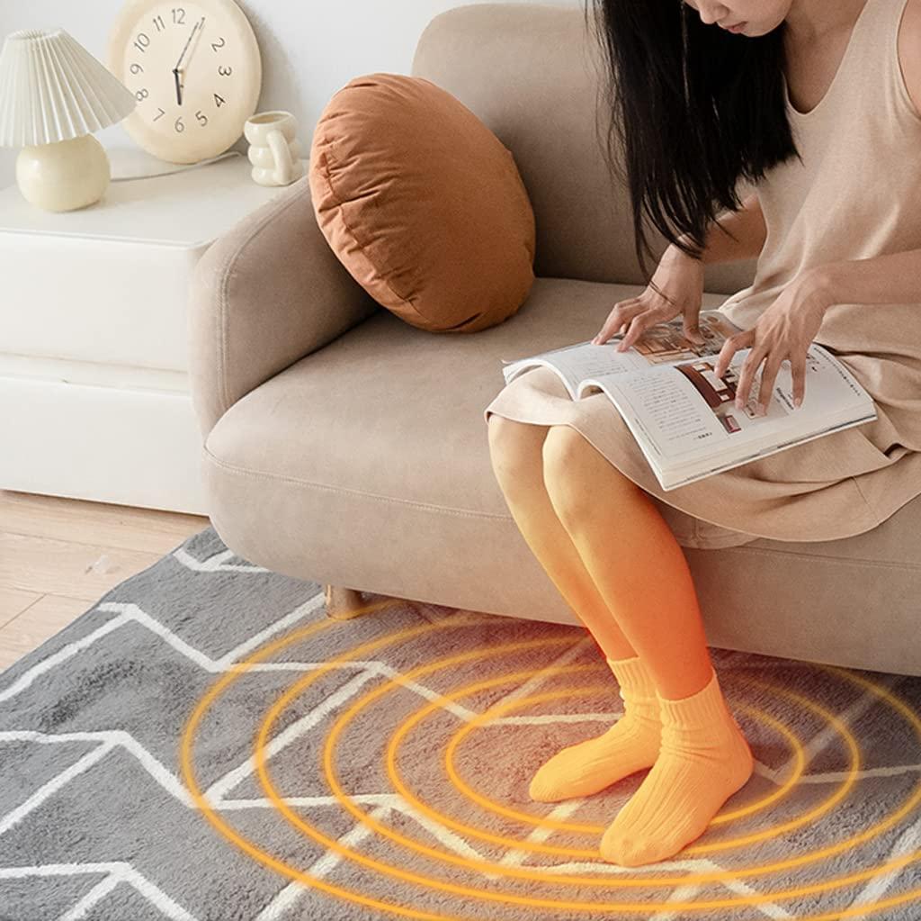 VNABO VNABO Under Desk Heated Area Rug Energy Saving Heated Floor Mat Carbon Crystal Electric Heated Floor Home Floor Heating Pad