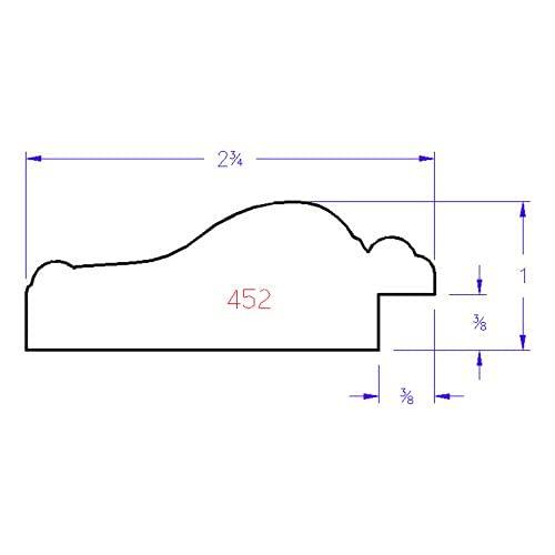 ArtToFrames ArtToFrames 30 x 36 Inch 452 Rectangle Frame Champagne Silver Picture Frame Comes with Rectangle Acrylic Std, Rectangle Frame Back and Wall Hanging Hardware (452R3036CS)