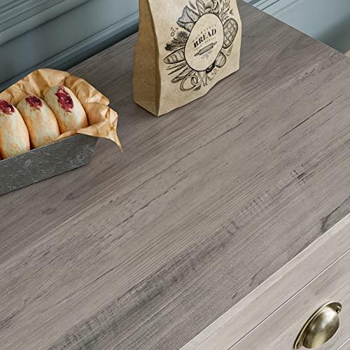 Keyluv Keyluv Buffet Storage Cabinet, Sideboard Farmhouse Server Bar Wine Cabinet with 3 Drawers & 3 Doors Adjustable Shelves Console Table for Kitchen, Dining Living Room Cupboard, Grey Wash