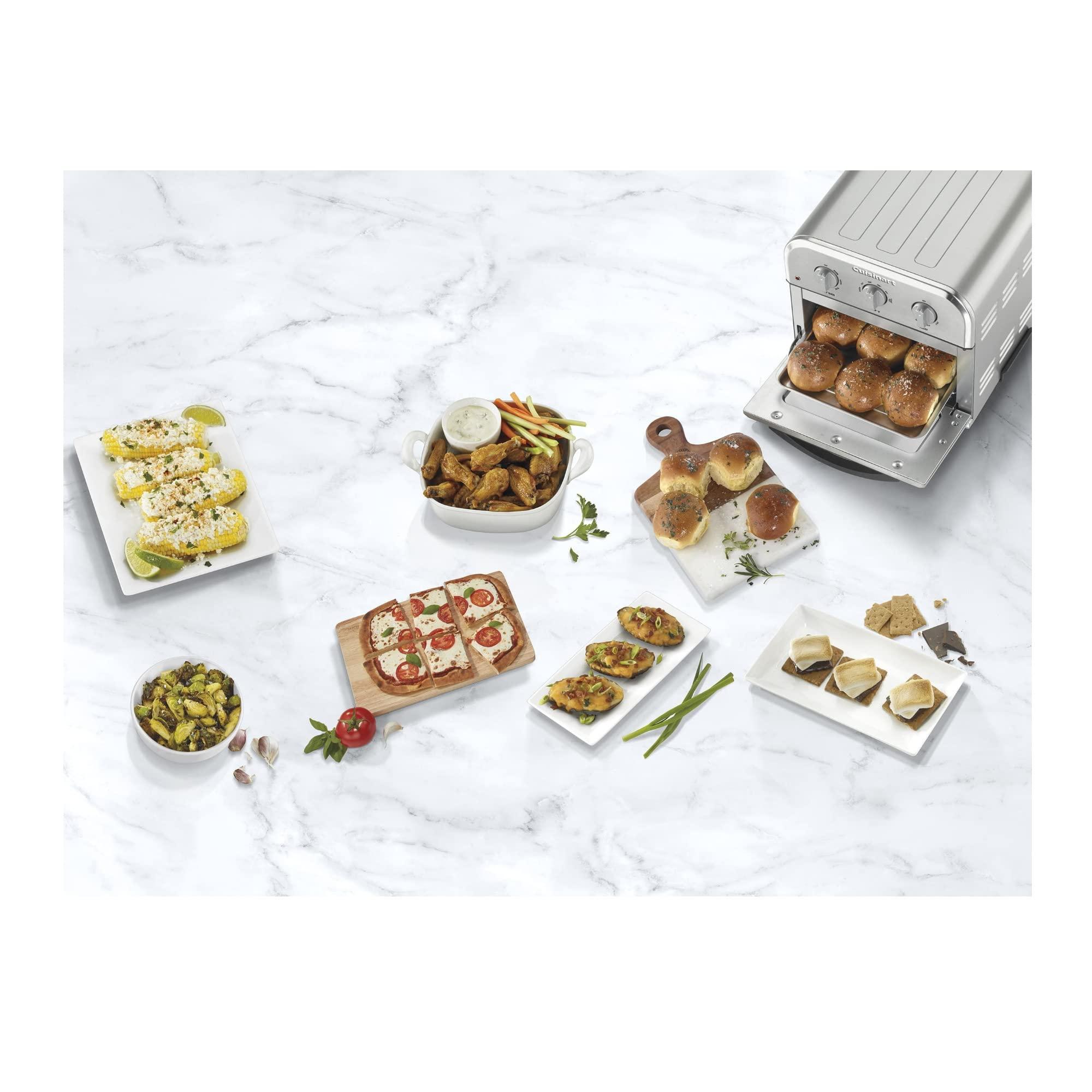 Cuisinart Cuisinart TOA-26 Compact Airfryer Toaster Oven, 1800-Watt Motor with 6-in-1 Functions and Wide Temperature Range, Air Fryer, Stainless Steel