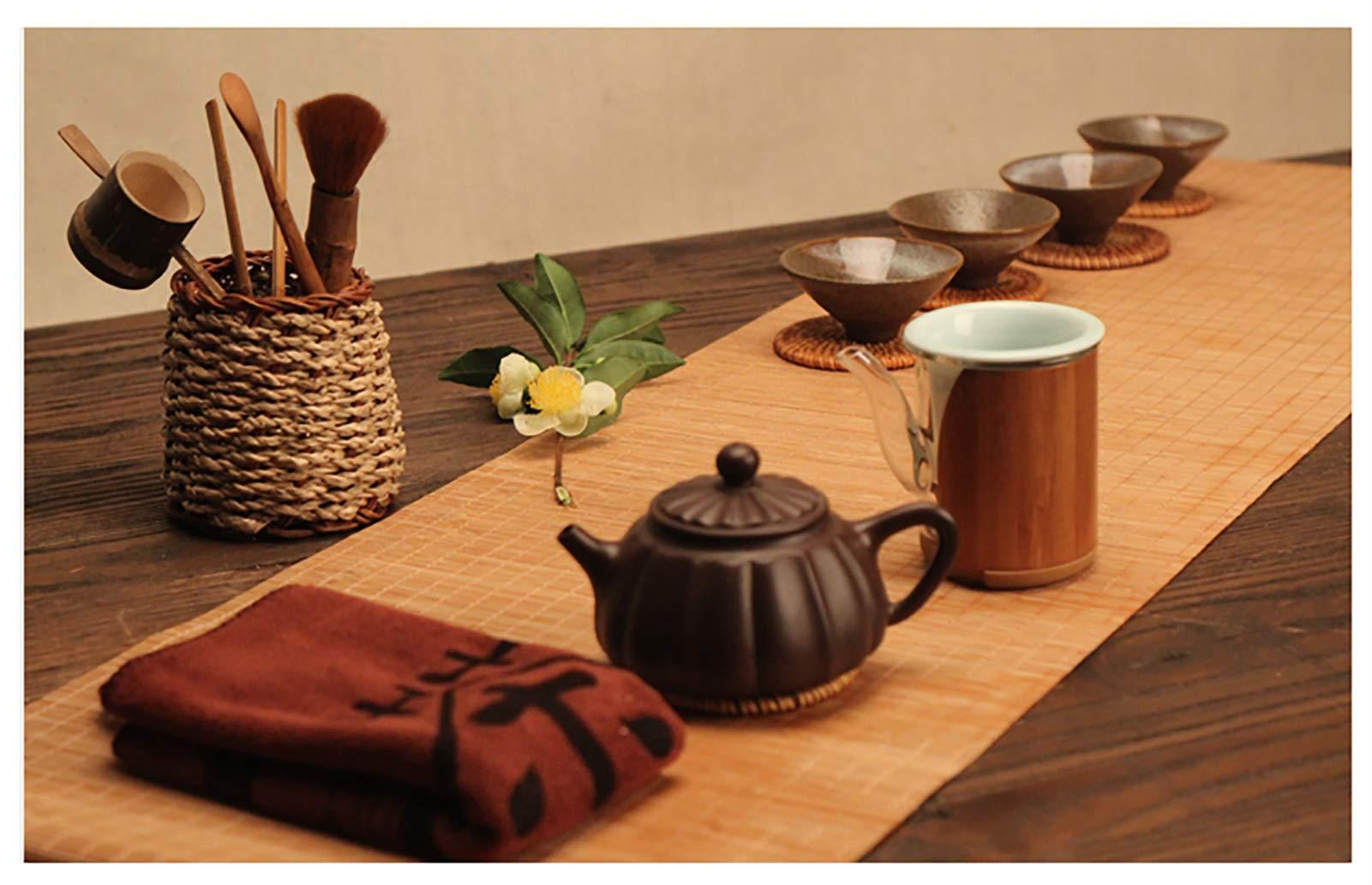 Table Runner Table Runner 10-90cm Wide Bamboo, Japanese Style Placemat Non Slip Insulation Table Mats for Kitchen Dining Tea Table, Wipe Clean (Size : 80300cm)