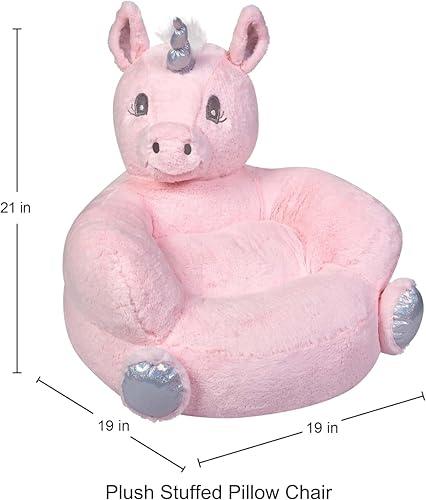 Trend Lab Trend Lab Pink Unicorn Toddler Chair - Plush Pillow Kids Chair, Comfy Animal Chair for Toddlers 1-3 Years Old, 21x19x19 Inches - Baby Chair, Soft Toddler Lounge Chair, Kids Bean Bag Chair Alternative