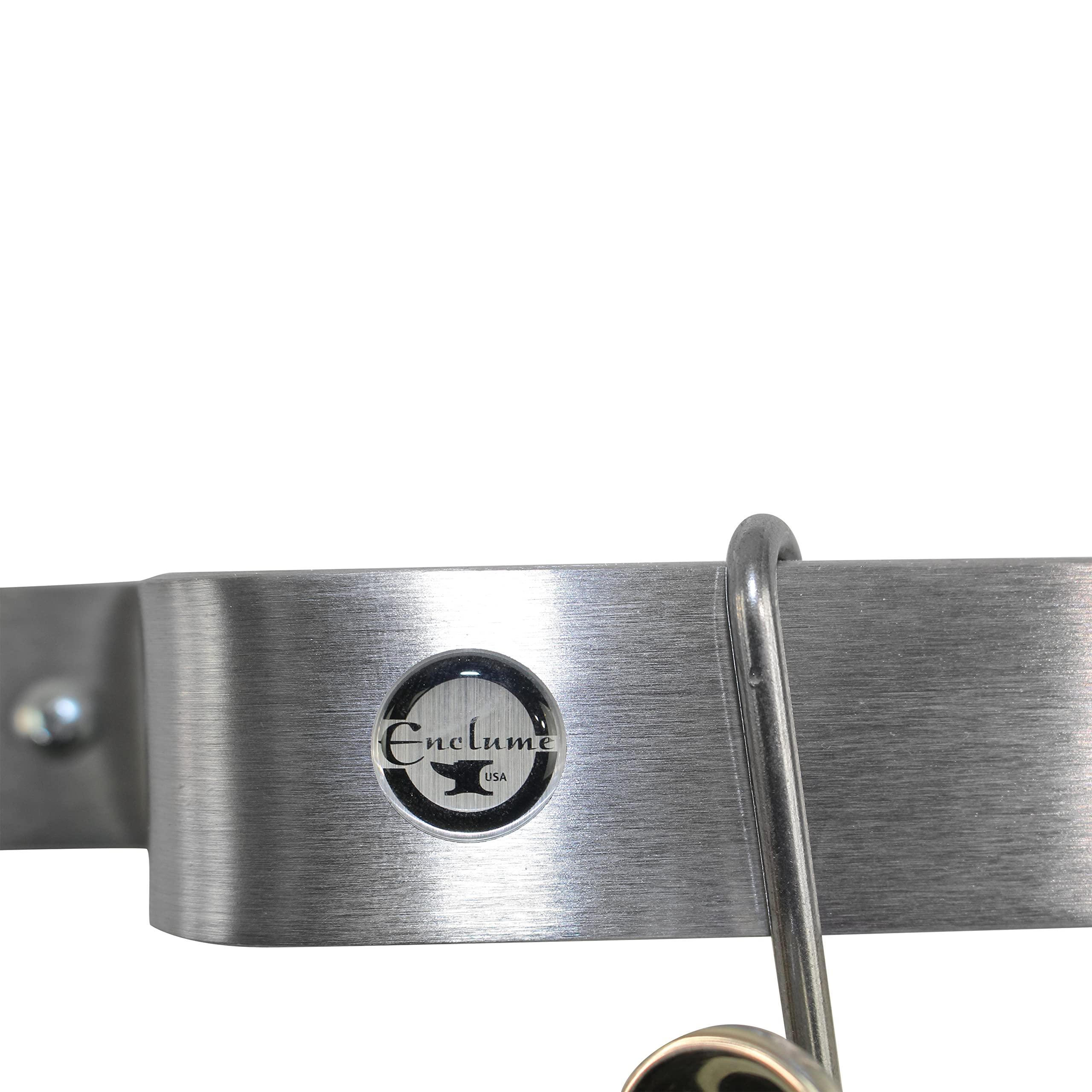 Enclume Enclume Handcrafted 24" Easy Mount, 6 Hooks, Stainless Steel Wall Rack