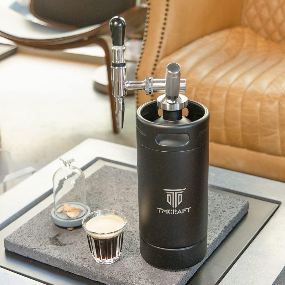 TMCRAFT TMCRAFT 128oz Nitro Cold Brew Coffee Maker, Home Brew Coffee Keg with Stainless Steel Stout Creamer Faucet & Pressure Relieving Valve