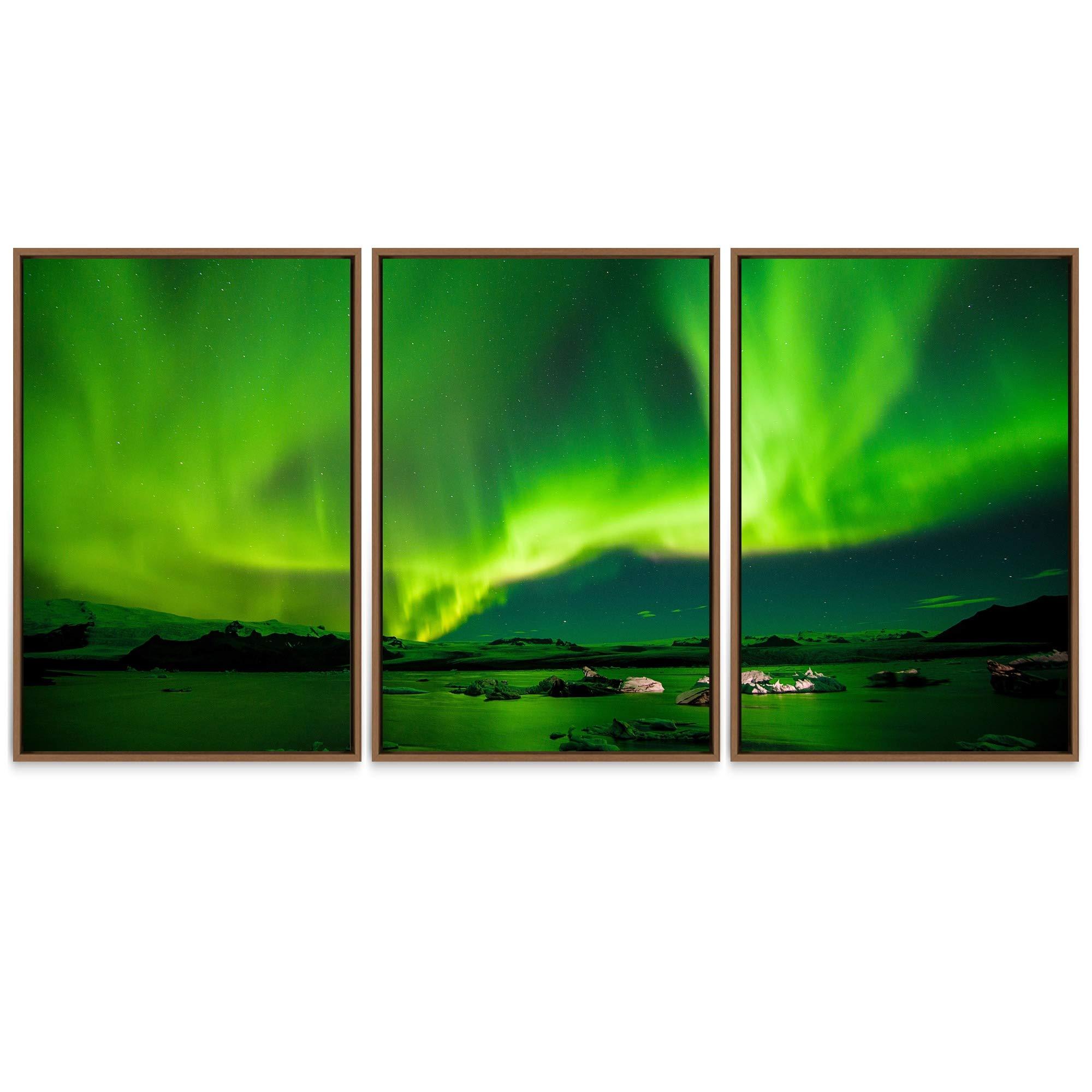 SIGNWIN SIGNWIN 3 Piece Framed Canvas Wall Art Astronomy & Space Canvas Prints Home Artwork Decoration for Living Room,Bedroom - 24\"x36\"x3 Panels