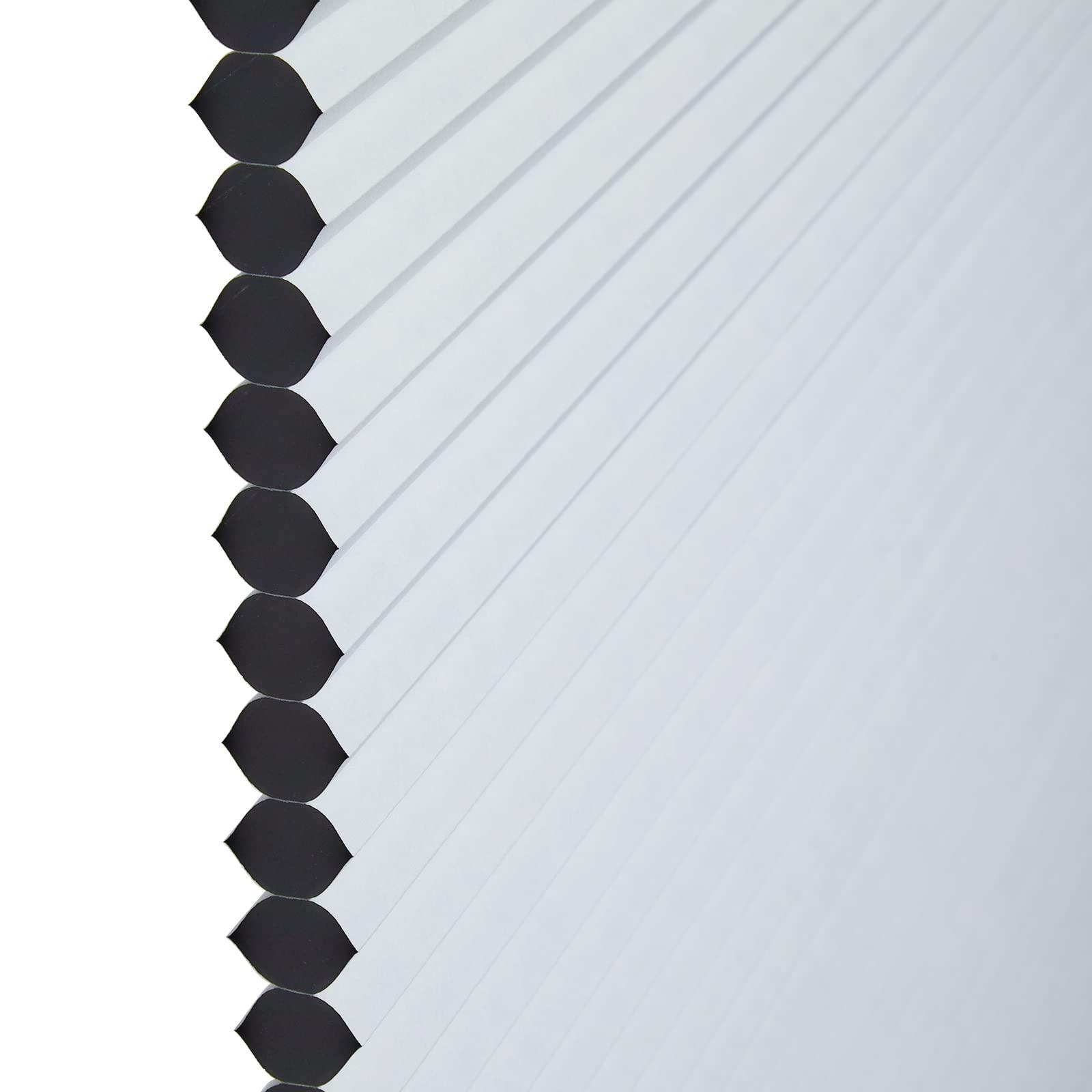 Persilux Persilux Honeycomb Blinds for Windows Cordless Cellular Shades Blackout 1.5" Cell Room Darkening for Home, Night White, 55" W x 72" H