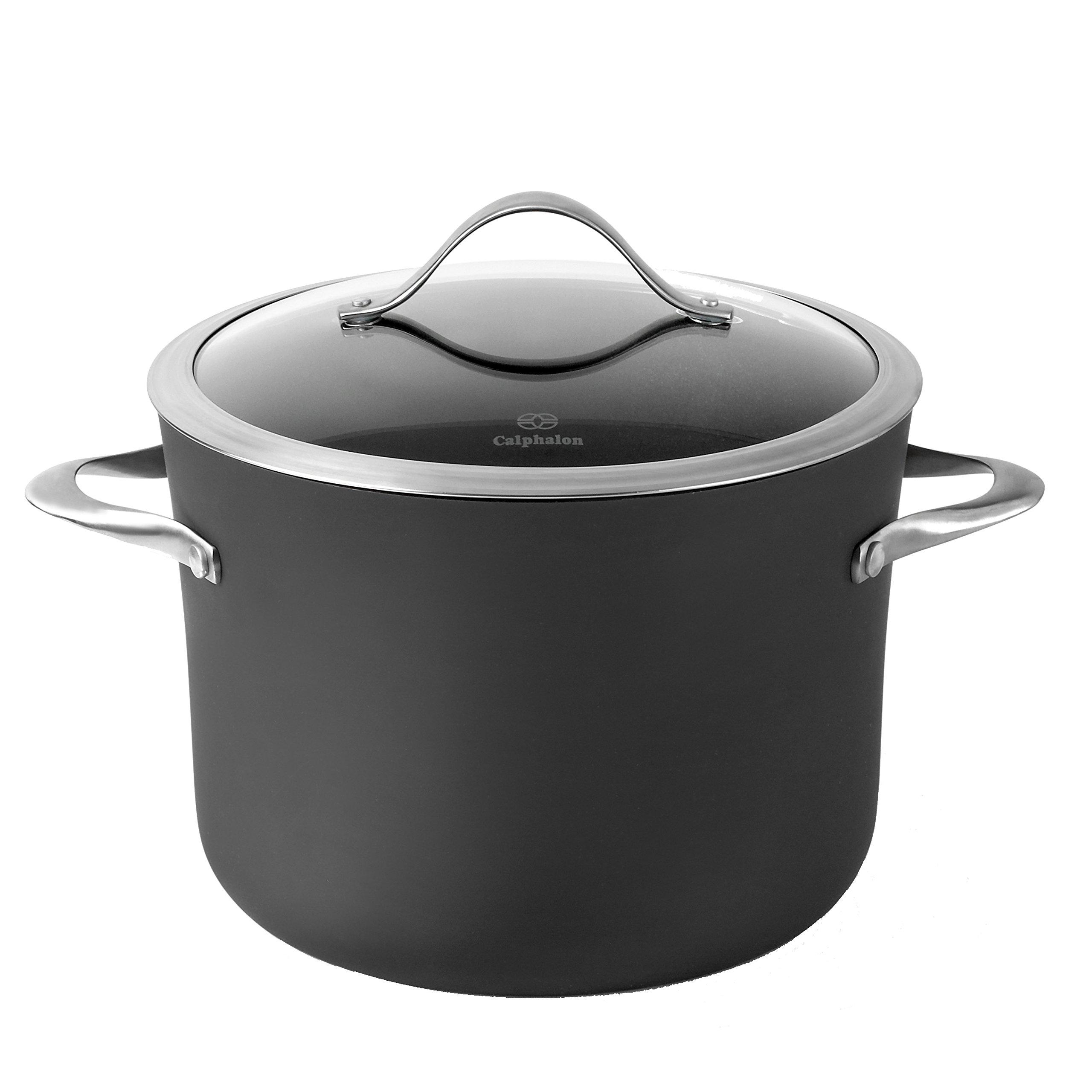 Calphalon Calphalon Contemporary Hard-Anodized Aluminum Nonstick Cookware, Stock Pot, 8-quart, Black