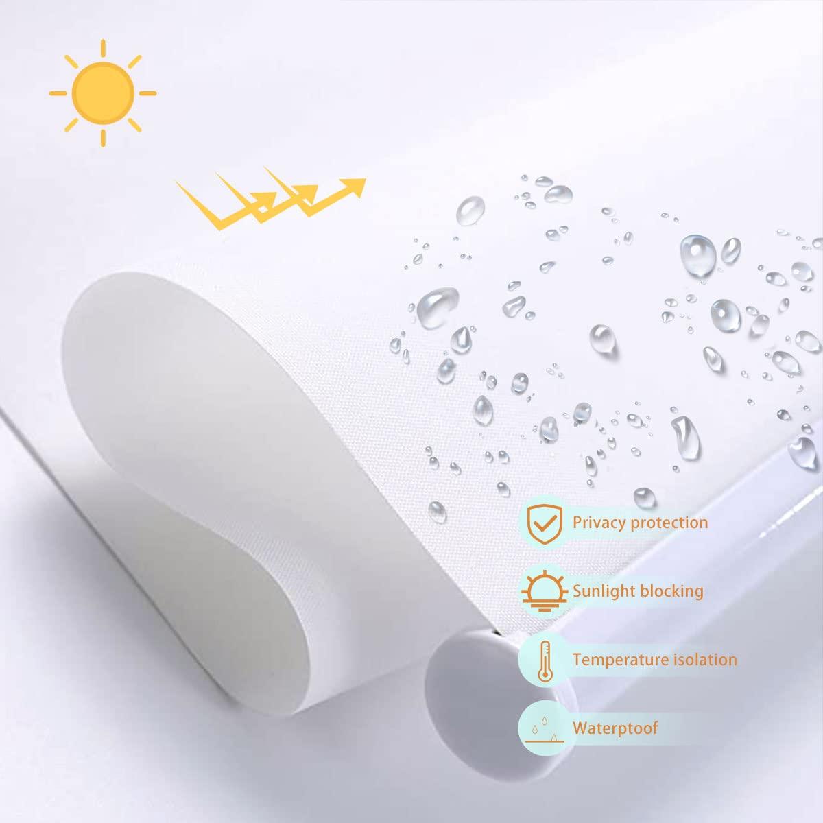 TINFONBLY No Cord Roller Window Blinds- Total Blackout Customize Bottom Up Shades, Energy Saving and Privacy Protection Shade, Easy to Install for Home, Office, Bathroom, 52 "W x 60" H Dark Grey