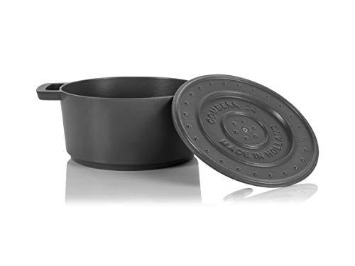 Cuisipro Combekk RAILWAY Recycled Enameled Cast Iron 4.25 Quart Dutch Oven, Concrete, 9.5"