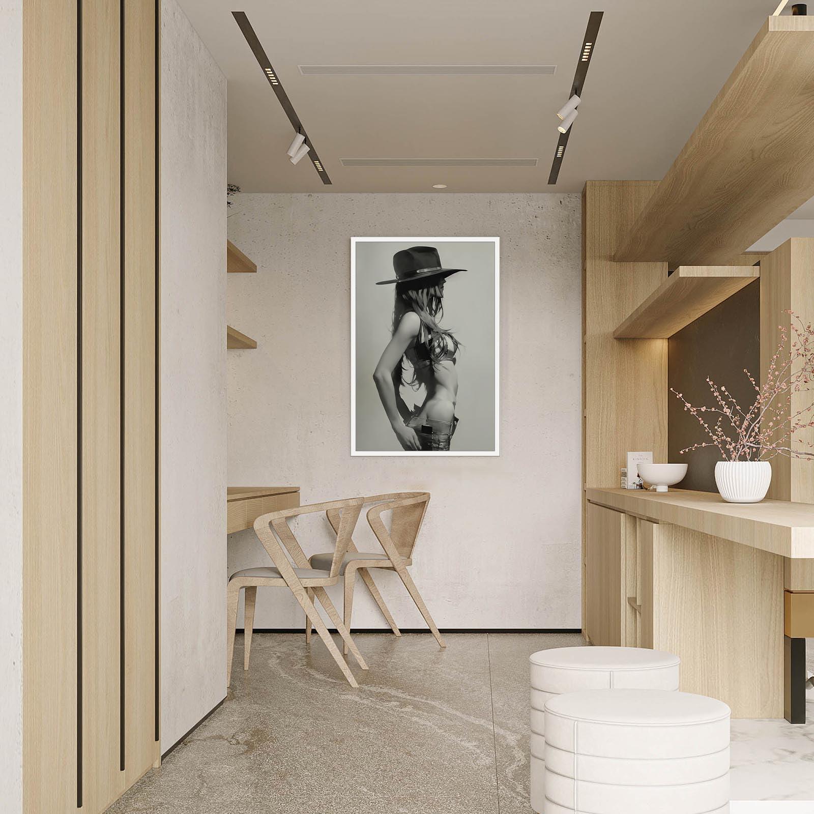 Beshdomp Beshdomp Retro Desert Cowgirl Posters Rustic Style Eclectic West Ranch Art Black White Film Photography Wild Western Woman Cowboy Prints For Home Bedroom Dorm Farmhouse Wall Decor 12x16in Unframed