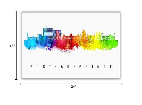 Generic Port Au Prince Skyline Haiti Poster, Port Au Prince Cityscape Painting, Port Au Prince Haiti Poster, Cityscape and Landmark Print, Home Wall Art, Office Wall Decor