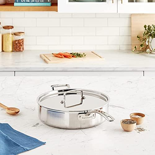 Cuisinart Cuisinart MCP33-30HN MultiClad Pro Triple Ply 5.5-Quart Saute Skillet, Sauté Pan w/Helper & Cover