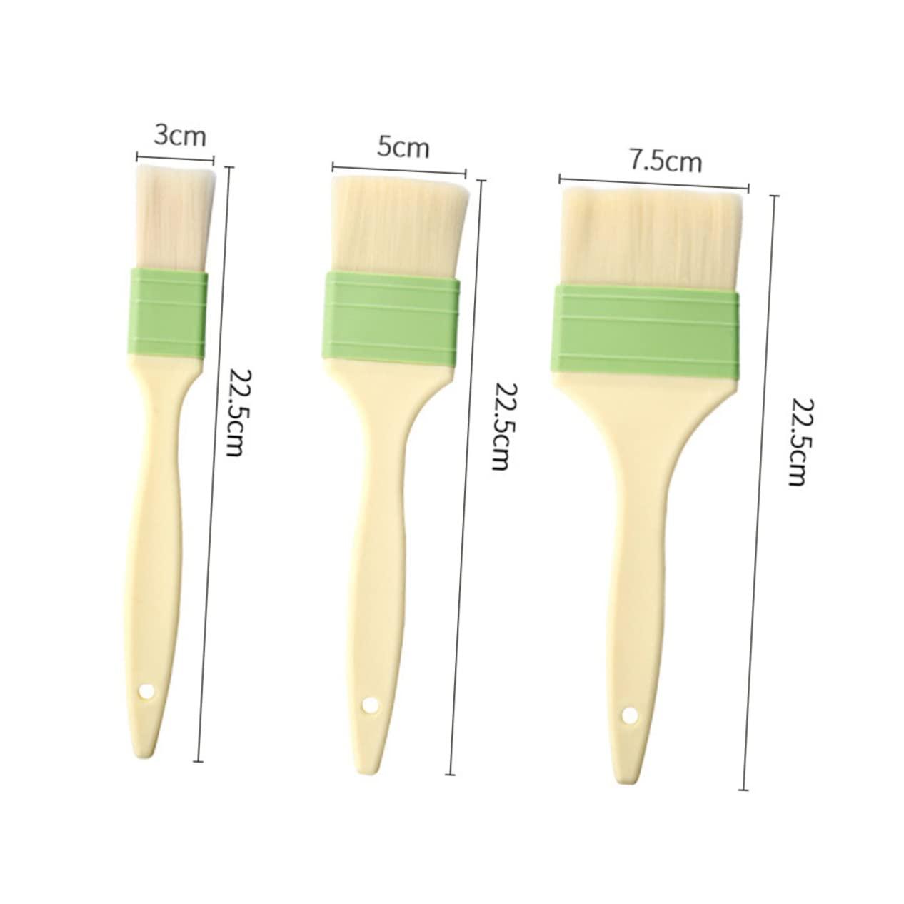 OKUMEYR OKUMEYR 3-Pc Set Dish Bbq Brush Basting Brush Plastic Basting Oil Brush Safe Baking Spatula