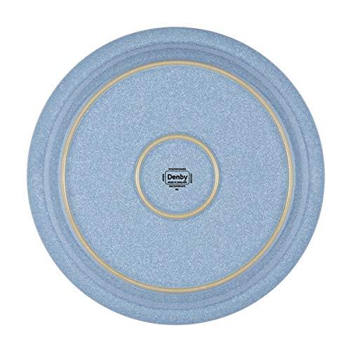 Denby Denby Dinnerware Set, Stoneware, Blue, 4 Pieces
