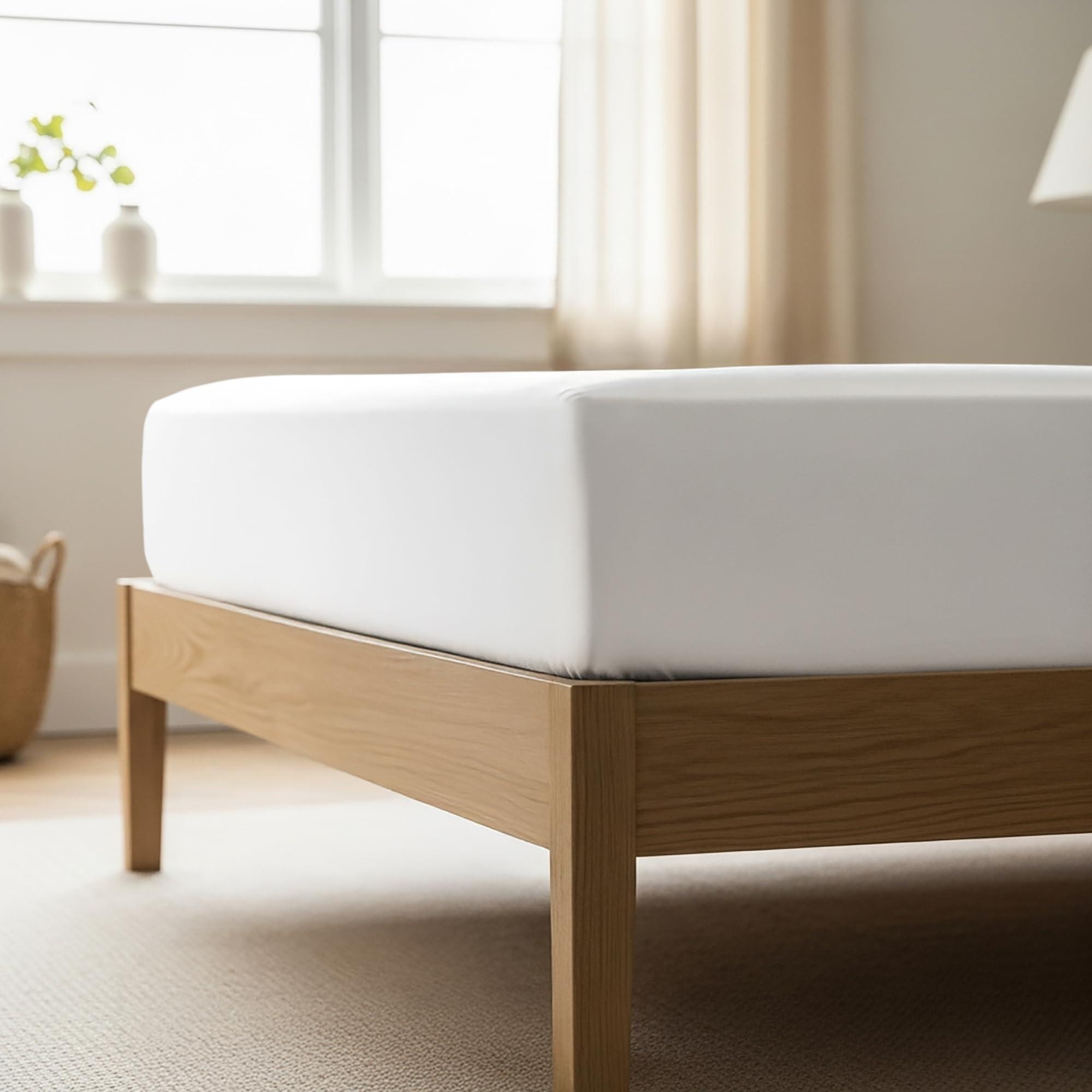 Mellanni Mellanni King Fitted Sheet - Iconic Collection Bedding Sheets with up to 16 inch Deep Pocket - Soft & Cooling - Fade & Stain Resistant - 1 PC (King, White)