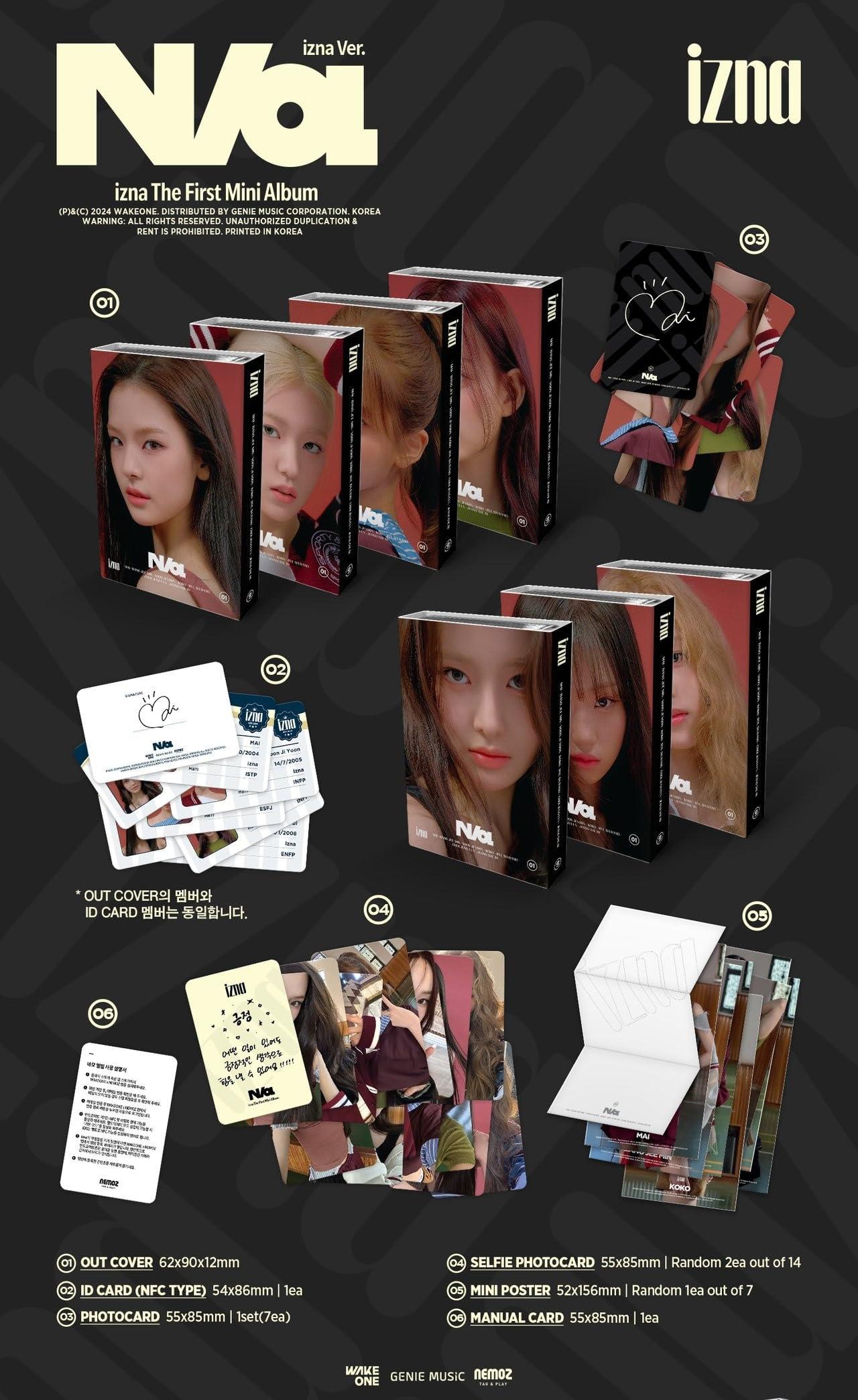 Generic izna N/a 1st Mini Album izna Ver (7 Ver Set)