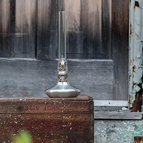 DANFORTH Danforth Pewter Mariner Oil Lamp - 14” High with Glass Chimney, Made in USA