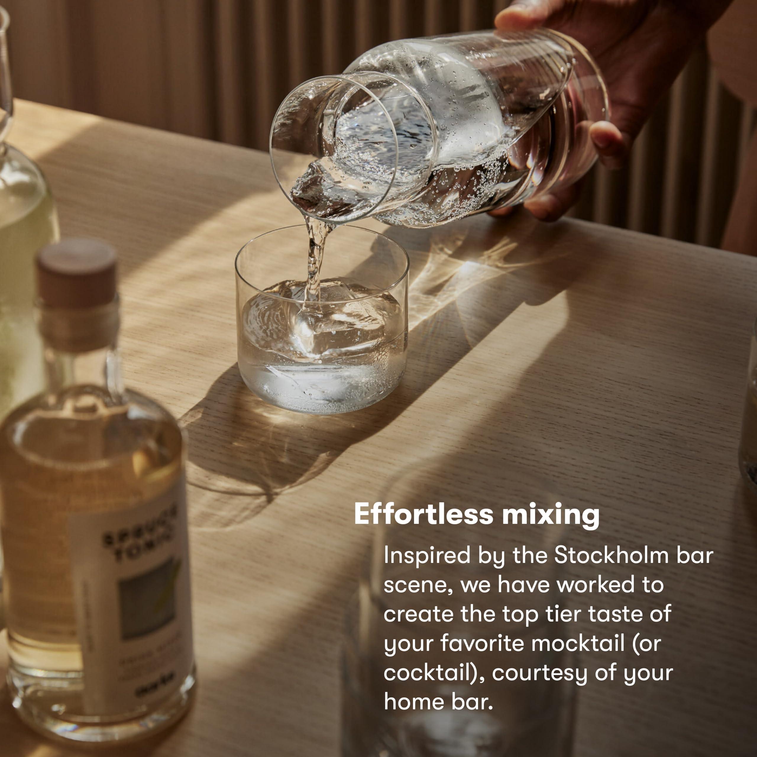 aarke aarke Drink Mixer, Effortless Mixing for Your Home Bar, Crafted Elixir to Complement Your aarke Carbonator, Each Glass Bottle Makes 8 Beverages (Spruce Tonic)