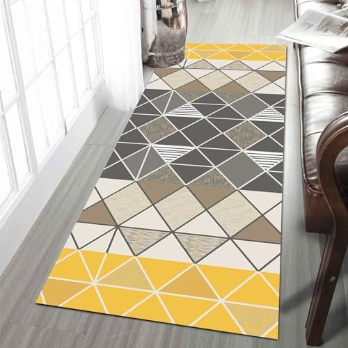 Gaommini Yellow Grey Hallway Carpet Runner Rugs with Rubber Backed Rug Runner Mat Narrow Thick Long Carpet - Length 100cm 1.5m 2m 250cm 300cm 4m 5m 6m Floor Mat (Size : 3.3 ft 6.6 ft)
