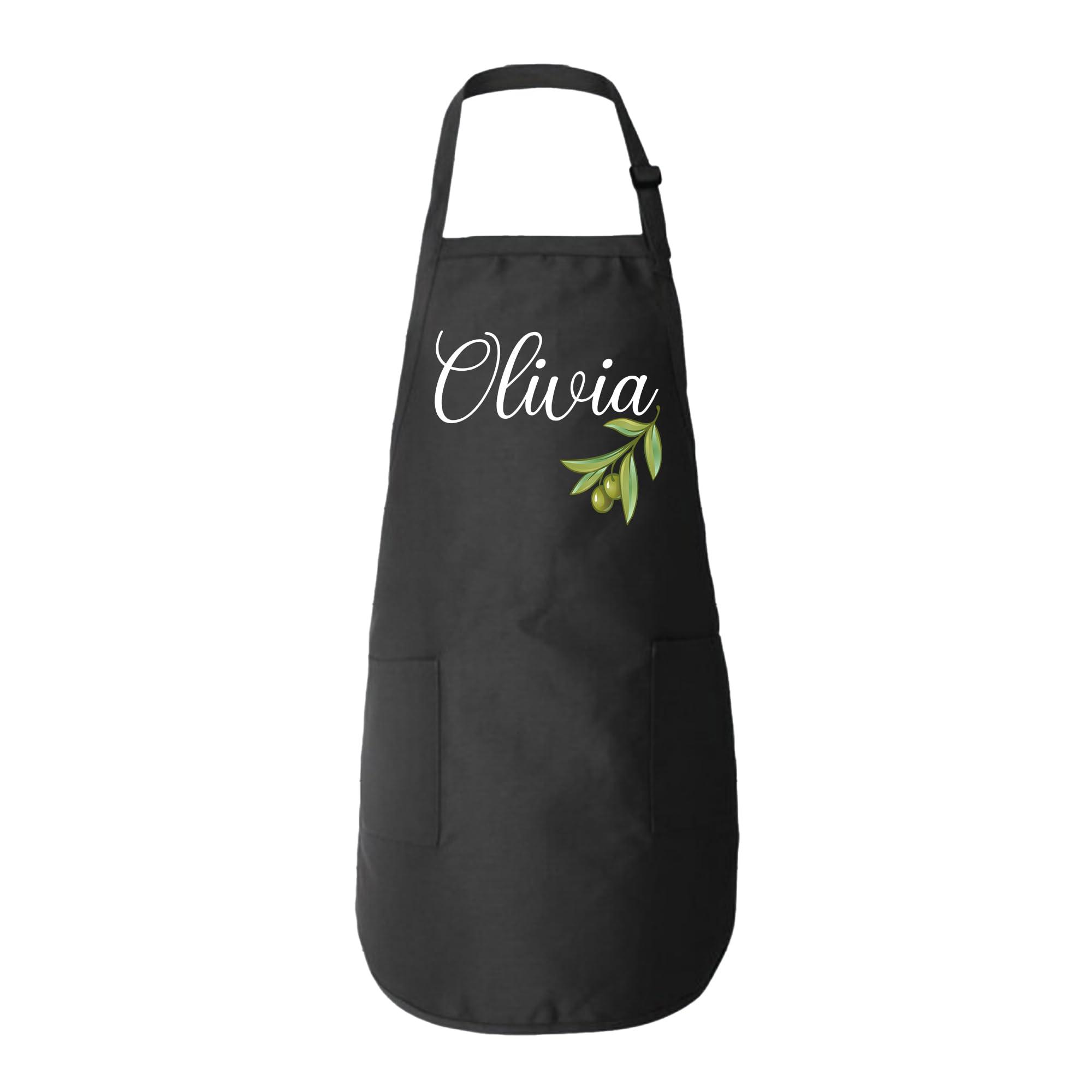 Generic Custom Name Apron, Personalized Apron Gift, Kitchen Apron For Women, Cotton Apron With Pockets, Chef Name Apon, Mother Apron Gift, Housewarming Present