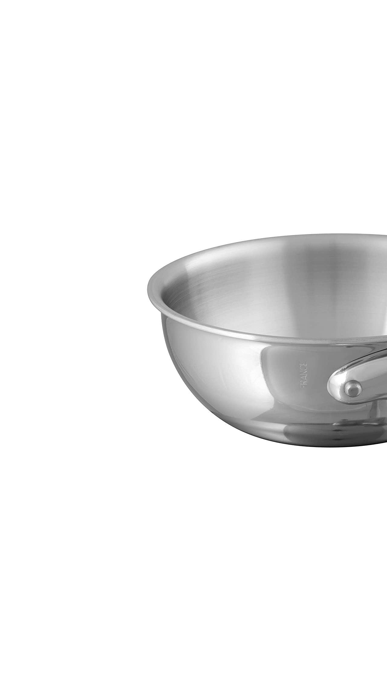 Mauviel Mauviel M\'Cook 5-Ply Polished Stainless Steel Chef Pan With Cast Stainless Steel Handle, 1.1-qt, Made In France