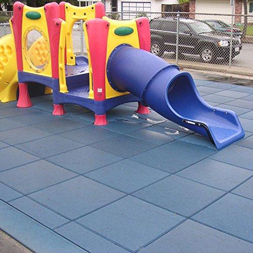 Rubber-Cal Rubber-Cal "Eco-Safety" Interlocking Playground Tiles - 2.50 x 19.5 x 19.5 inch - 4 Pack - 11 Square Feet Coverage - Terra Cota (04-126-TC-4pk)