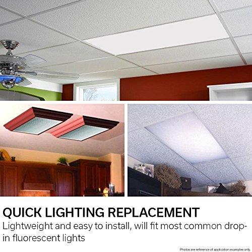 DURALENS DURALENS Lighting Panel Acrylic Cover - 2x4 Clear - Cracked Ice - 2 ft. x 4 ft. - 5 Pack Fluorescent Light Covers for Kitchen