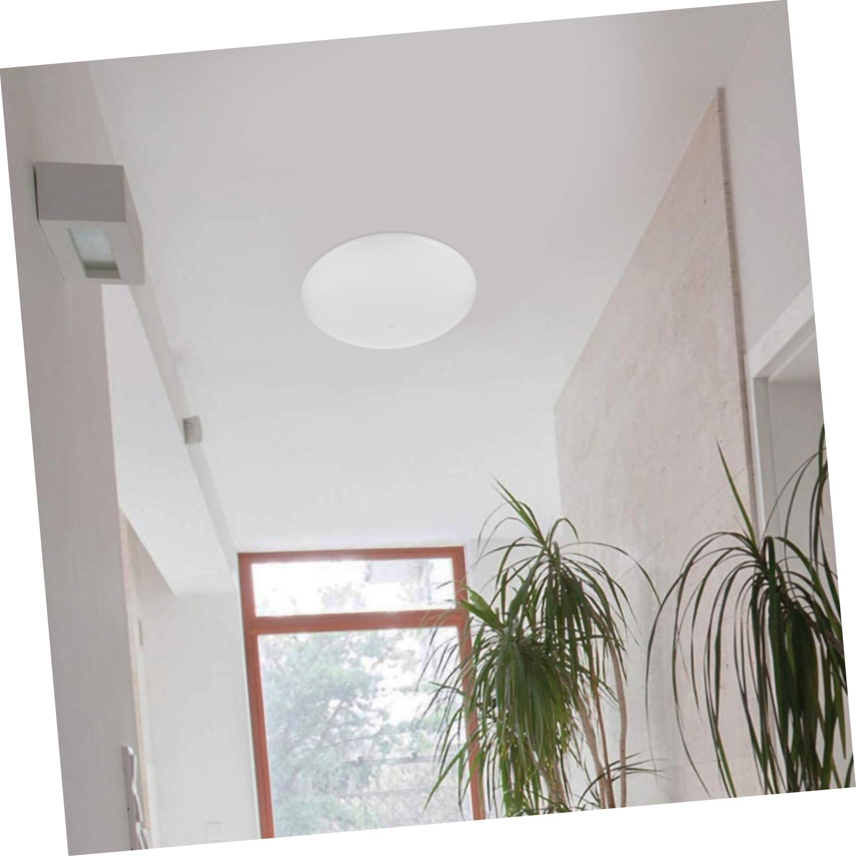 IWOWHERO IWOWHERO Ceiling Light Shade Replacement Round Plastic Cover for Bedroom Ceiling Lamp Fixture Accessory 38cm Diameter Easy Install