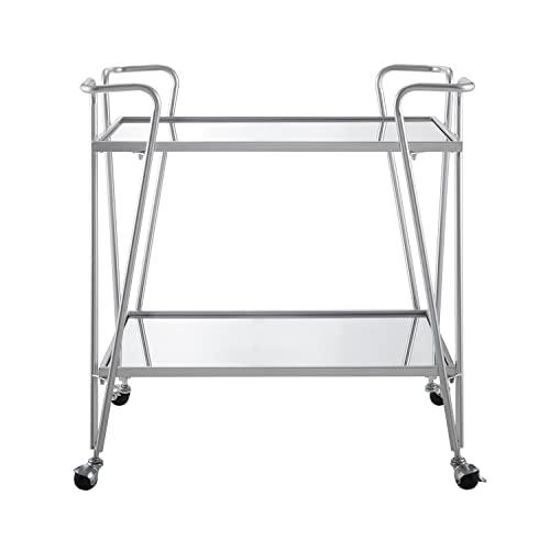 Linon Linon Silver Mid-Century Bar Cart