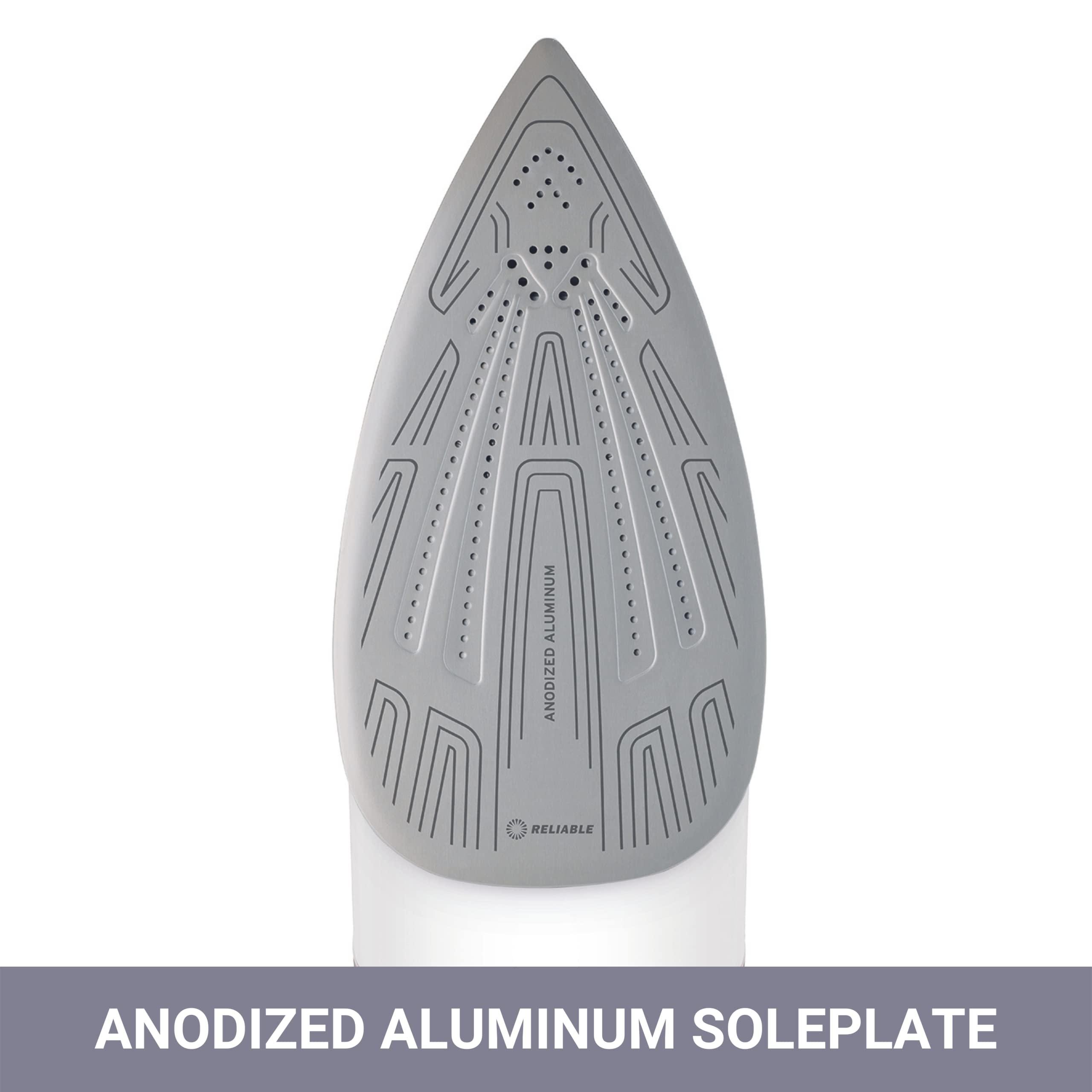 Reliable Reliable Velocity 270IR Steam Iron - Auto Control Compact Vapor Generator with Sensor Technology, Patented Technology for Continuous Steam, Zero Leaks, Perfect Temperature, 8 Programmable Setting