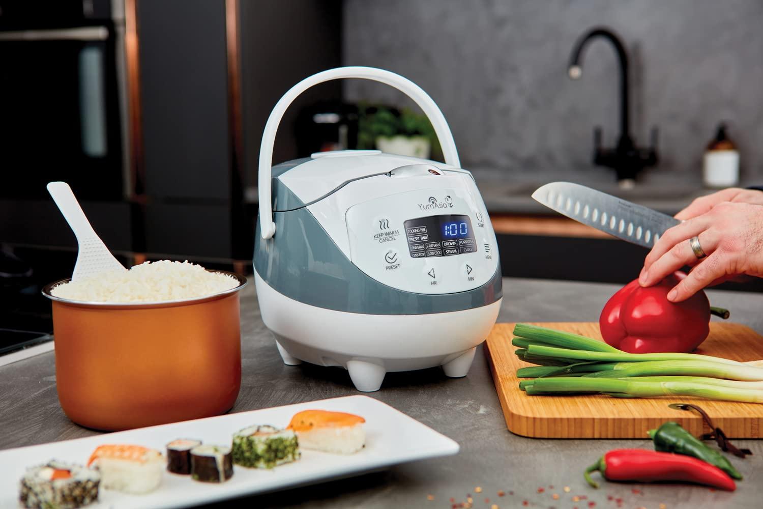 Yum Asia Yum Asia Panda Mini Rice Cooker With Ninja Ceramic Bowl and Advanced Fuzzy Logic (3.5 cup, 0.63 litre) 4 Rice Cooking Functions, 4 Multicooker functions, Digital LED display - 120V