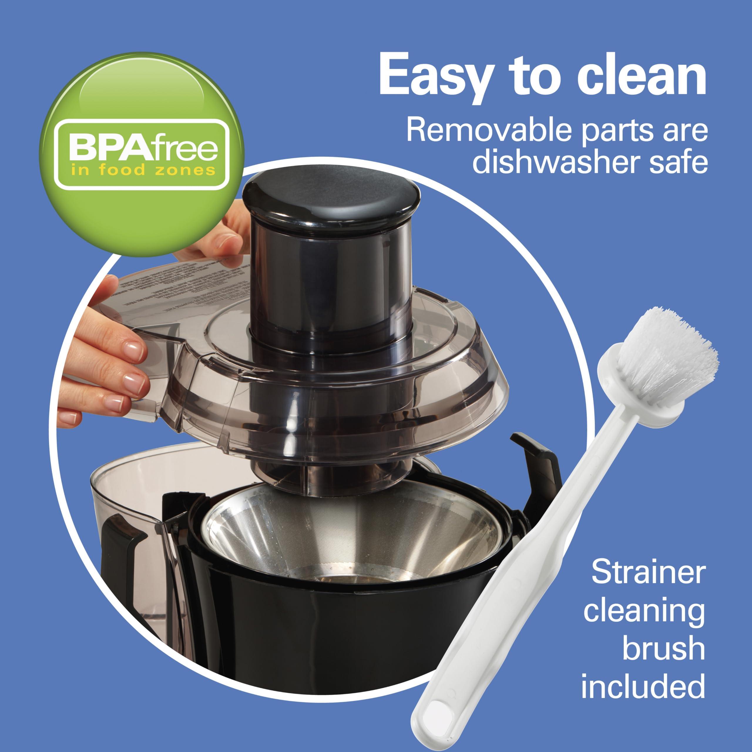 Hamilton Beach Hamilton Beach Juicer Machine, Big Mouth Large 3” Feed Chute for Whole Fruits and Vegetables, Easy to Clean, Centrifugal Extractor, BPA Free, 800W Motor, Silver