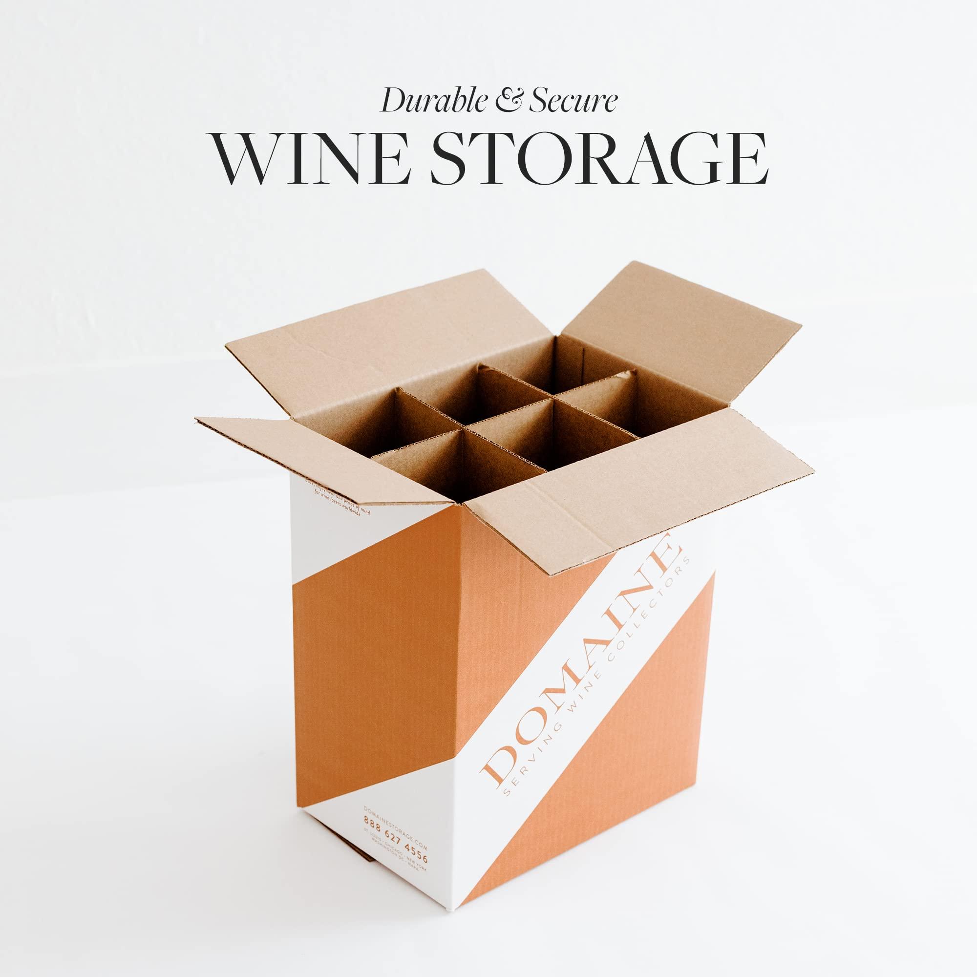 Domaine Domaine 6-Bottle Upright Wine Storage Box (Qty: 5 Boxes) Wine Storage | Stores 6 Magnum (1.5L) Bottles | Pre-Cut Inserts Included