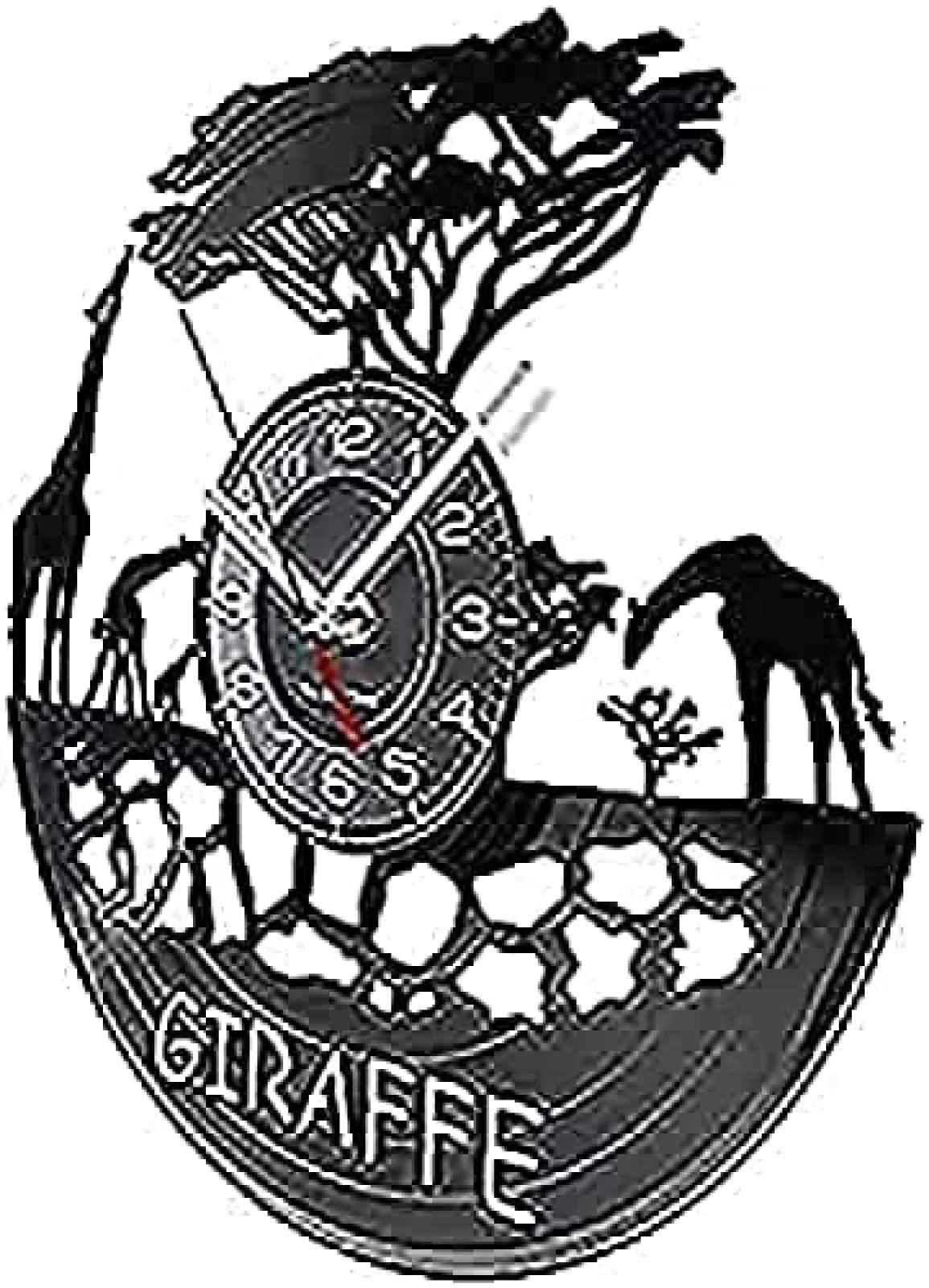 LKCLOCK Wall Clock Battery Operated Silent Non-Ticking 12 Inch Vinyl Record Art Zoo Vinyl Record Nursery Crafts Clock