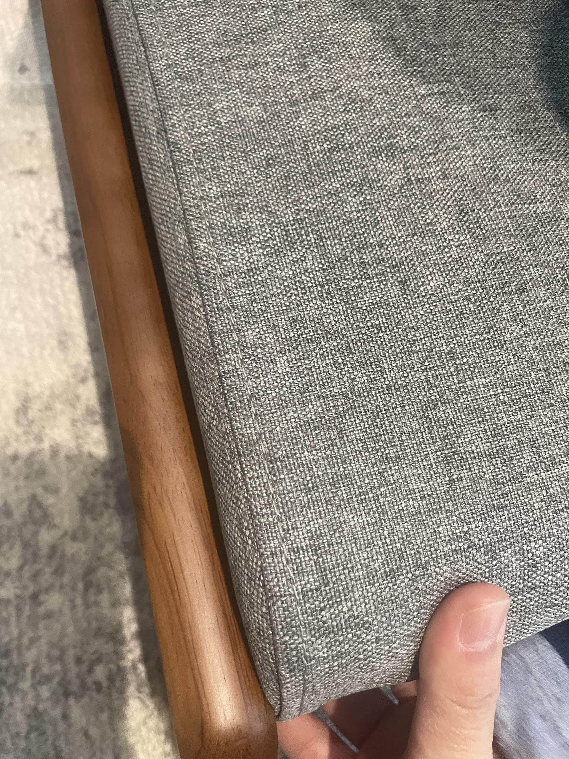 LiViWAY Damedai Japanese Floor Chair Tatami Zaisu Legless Chair Back Support Great for Reading Meditating Living Room Balcony (Grey with Fabric)