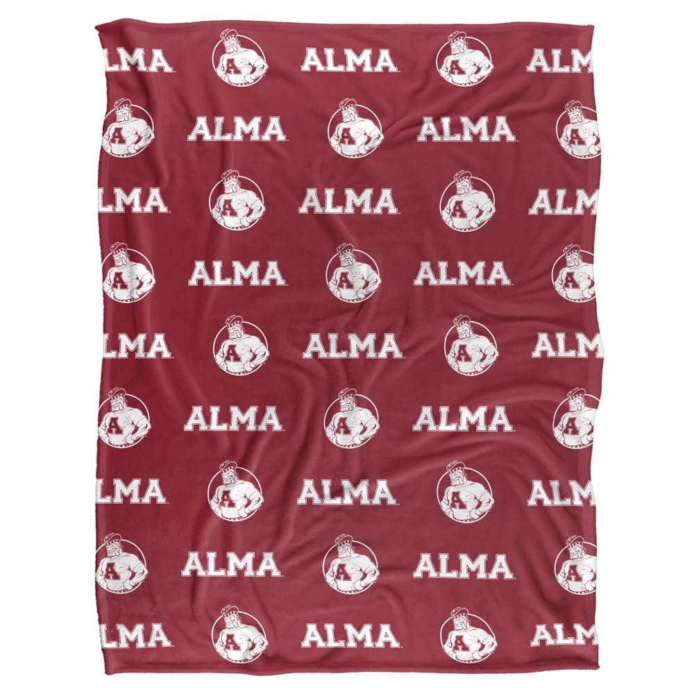 LOGOVISION Alma College Blanket, 60\"x80\" Logo Pattern Silky Touch Super Soft Throw Blanket
