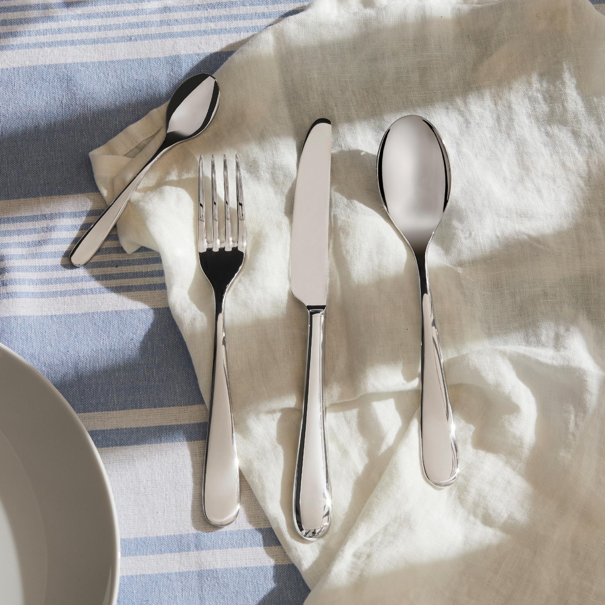 Alessi Alessi Design Nuovo Milano 24 Piece Cutlery Set, Silver